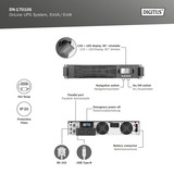 Digitus DN-170106 OnLine 6 kVA/6 kW, USV schwarz, Ohne Batterie, 2 Höheneinheiten