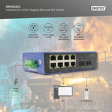 Digitus Industrial 8+2-Port Gigabit Ethernet PoE, Switch 