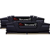 G.Skill DIMM 64 GB DDR4-2666 (2x 32 GB) Dual-Kit, Arbeitsspeicher schwarz, F4-2666C19D-64GVK, Ripjaws V, INTEL XMP