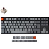 Keychron K8, Gaming-Tastatur schwarz/grau, DE-Layout, Gateron Brown