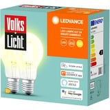 LEDVANCE SMART+ BT CLA60 60 6 W/2500K E27, LED-Lampe 2er-Pack, Filament, Bluetooth, ersetzt 60 Watt