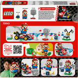 LEGO 72043 Super Mario - Mario Kart: Interaktiver LEGO Mario & Standard-Kart, Konstruktionsspielzeug 