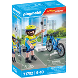 PLAYMOBIL 71732 Action Heroes Polizei Fahrradstreife, Konstruktionsspielzeug 