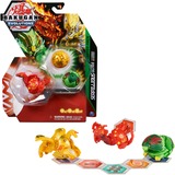 Spin Master Bakugan Evolutions Starter Pack mit 3 Bakugan, Geschicklichkeitsspiel Ultra Pyrus Serpillious, Basic Ventus Hydorous, Basic Aurelus Pegatrix