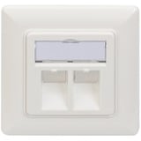 Leerdose DN-93801-1 für Keystone Module, 2x RJ-45, Anschlussdose