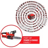 EINHELL Akku-Kettensäge GE-LC 18 Li Kit, 18Volt rot/schwarz, Li-Ionen Akku 3,0Ah