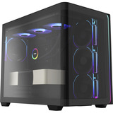 FSP M580 Plus, Tower-Gehäuse schwarz, Tempered Glass
