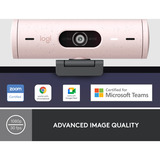 Logitech Brio 500, Webcam rosa/schwarz, Rose
