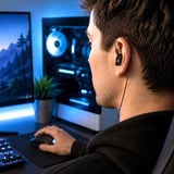 Sharkoon Stealthbite IEM, Kopfhörer schwarz, USB-A/C, Klinke 3,5 mm