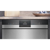 Siemens SN43ES02CE iQ300, Spülmaschine edelstahl (gebürstet)/schwarz, 60 cm, Home Connect