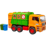 bruder MAN TGA Müll-LKW Hecklader, Spielfahrzeug orange