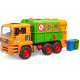 bruder MAN TGA Müll-LKW Hecklader, Spielfahrzeug orange