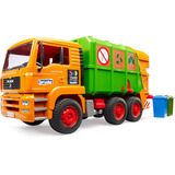 bruder MAN TGA Müll-LKW Hecklader, Spielfahrzeug orange