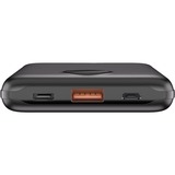 goobay Powerbank Kompakt 10.000 mAh schwarz, 10 Ah, 1x USB-A, 1x USB-C, Power Delivery, Quick Charge