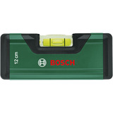 Bosch Heimwerken & Garten DIY Wasserwaage 12cm grün, mit V-Nut und flachgefrästem Boden