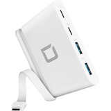DICOTA USB-C Portable Hub 4-in-1, USB-Hub weiß