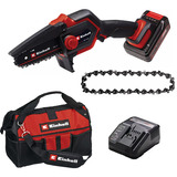 EINHELL Akku-Astkettensäge GE-PS 18/15 Li Bag Kit, 18Volt, Astsäge schwarz/rot, Li-Ionen Akku 2,5Ah