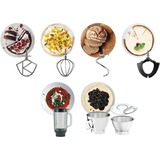 Kenwood Titanium Chef Baker Küchenmaschine KVC85.124SI silber, 1.200 Watt, integrierte Waage, Timer, Patisserie-Set, Mixaufsatz