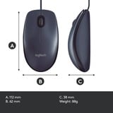 Logitech B100 Optical USB Mouse for Business, Maus schwarz