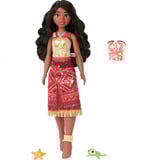 Mattel Disney Vaiana 2 schwimmende Tautai Vaiana-Modepuppe mit 2 Zubehörteilen und Oberteil mit Farbwechsel