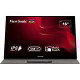 ViewSonic TD1655, LED-Monitor 39.6 cm (15.6 Zoll), silber/schwarz, FullHD, IPS, USB-C, Mini-HDMI, Touch-Stift, Lautsprecher