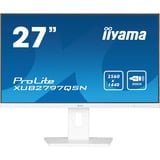 iiyama ProLite XUB2797QSN-W2, LED-Monitor 68.5 cm (27 Zoll), weiß (matt), QHD, IPS, Adaptive Sync, USB-C Dock, RJ 45, 100Hz Panel