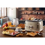 Ariete Vintage 4-Schlitz-Toaster 156 beige, 1.600 Watt, für 4 Scheiben Toast