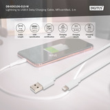 Digitus USB 2.0 Daten-/Ladekabel USB-A > Lightning, MFI zertifiziert weiß, 1 Meter, PD, Laden mit bis zu 12 Watt