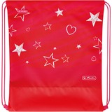 Herlitz SoftLight Plus Stars&Strips, Schulranzen rot, inkl. befülltem 16 tlg. Schüleretui, Faulenzermäppchen, Sportbeutel