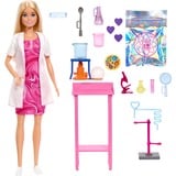Mattel Barbie Wissenschaftlerin-Puppe und Zubehör mit blonder Modepuppe, Labortisch und Farbwechsel-Zubehör