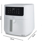 Medion Heißluftfritteuse Life MD 11750 P10 XL weiß (matt), 2.150 Watt, Korb 6,8 Liter