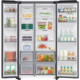 Samsung RS70F65QEFEF, Side-by-Side edelstahl (dunkel), AI Energy Mode