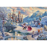 Schmidt Spiele Thomas Kinkade Studios: Disney - Die Schöne und das Biest, Zauberhafter Winterabend Limited Christmas Edition, 1000 Teile