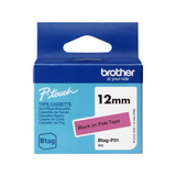 Brother Schriftband Btag-P31 12mm, schwarz auf pink, nicht laminiert