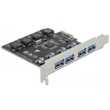 DeLOCK PCIe x1 zu 4x ext. USB Typ-A USB 3.2 Gen 1, USB-Controller 