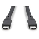 Digitus USB 3.2 Gen 1 Silikon-Anschlusskabel USB-C > USB-C schwarz, 2 Meter, PD, Laden mit bis zu 100 Watt