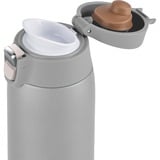 Emsa TRAVEL MUG light Thermobecher 0,4 Liter silber, Flip-Deckel