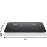 Medion LIFE Doppel-Induktionskochplatte MD18493  schwarz, 3.500 Watt, 2x Ø 20cm