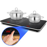Medion LIFE Doppel-Induktionskochplatte MD18493  schwarz, 3.500 Watt, 2x Ø 20cm