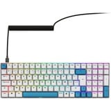 Sharkoon SKILLER SGK50 S2 PBT, Gaming-Tastatur weiß, BE-Layout, Gateron G Pro 3.0 Yellow