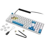 Sharkoon SKILLER SGK50 S2 PBT, Gaming-Tastatur weiß, BE-Layout, Gateron G Pro 3.0 Yellow
