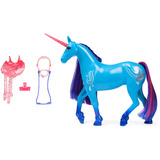 Spin Master Unicorn Academy - Einhorn River, Spielfigur 28 cm groß, mit echter Mähne und Schweif, abnehmbarem Zaumzeug, Sattel und Bürste