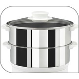 Tefal Dampfgarer Convenient Series VC1451 edelstahl/weiß, 900 Watt, 2x 3 Liter