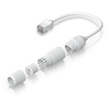 Ubiquiti Easy Cable Verlängerungskabel Cat.6a F/UTP, 2er Pack weiß, 15cm Kabel, wasserdichte Kappe