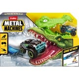 ZURU Metal Machines - Spielset Krokodilangriff Rennbahn + Auto 