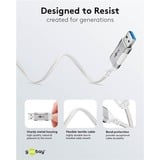 goobay Ethernet-Adapterkabel USB-A 3.2 Gen1 > RJ-45, Slim weiß, 5 Meter
