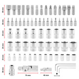 EINHELL E-Case Werkzeugkoffer Werkstatt, 92-teilig, Werkzeug-Set schwarz/rot