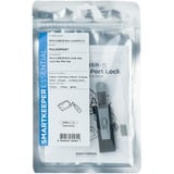 SMARTKEEPER ESSENTIAL Micro USB-B Port Lock (MUL04) + Lock Key Mini (U04), Einsteckschloss Farbcode Grau, 4 Stück + 1 Schlüssel