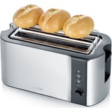 Severin Automatik-Langschlitztoaster AT 2590 edelstahl/schwarz, 1.400 Watt, für 4 Scheiben Toast