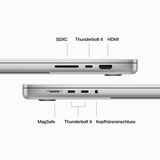 Apple MacBook Pro (16") 2023 CTO, Notebook silber, 48 GB, 4 TB (4 TB SSD), M3 Max 40-Core GPU, MacOS, Deutsch